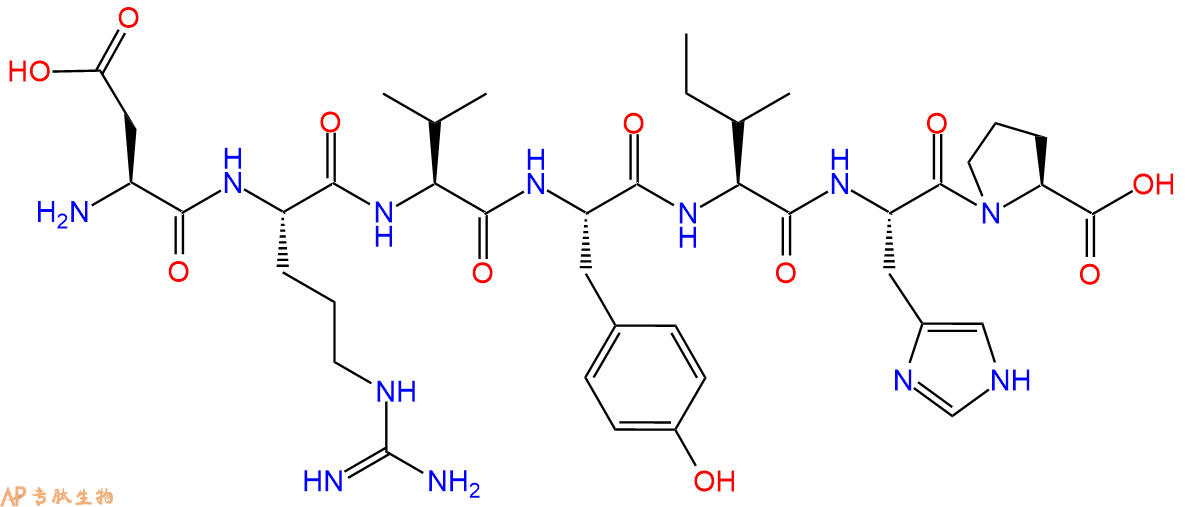 专肽生物产品血管紧张素 (1-7) Angiotensin (1-7) , Canine, Rat、Angiotensin I/II (1-7)51833-78-4
