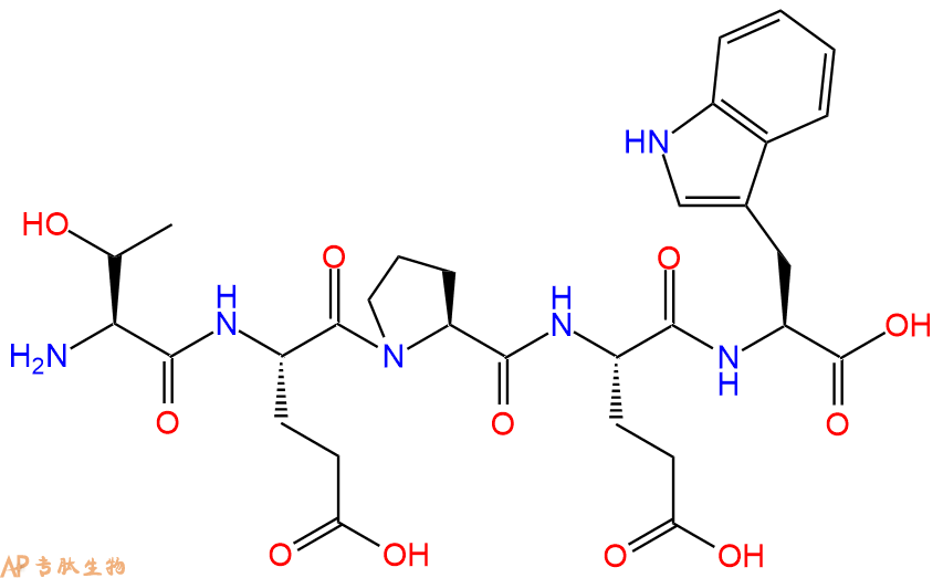 专肽生物产品H2N-Thr-Glu-Pro-Glu-Trp-COOH